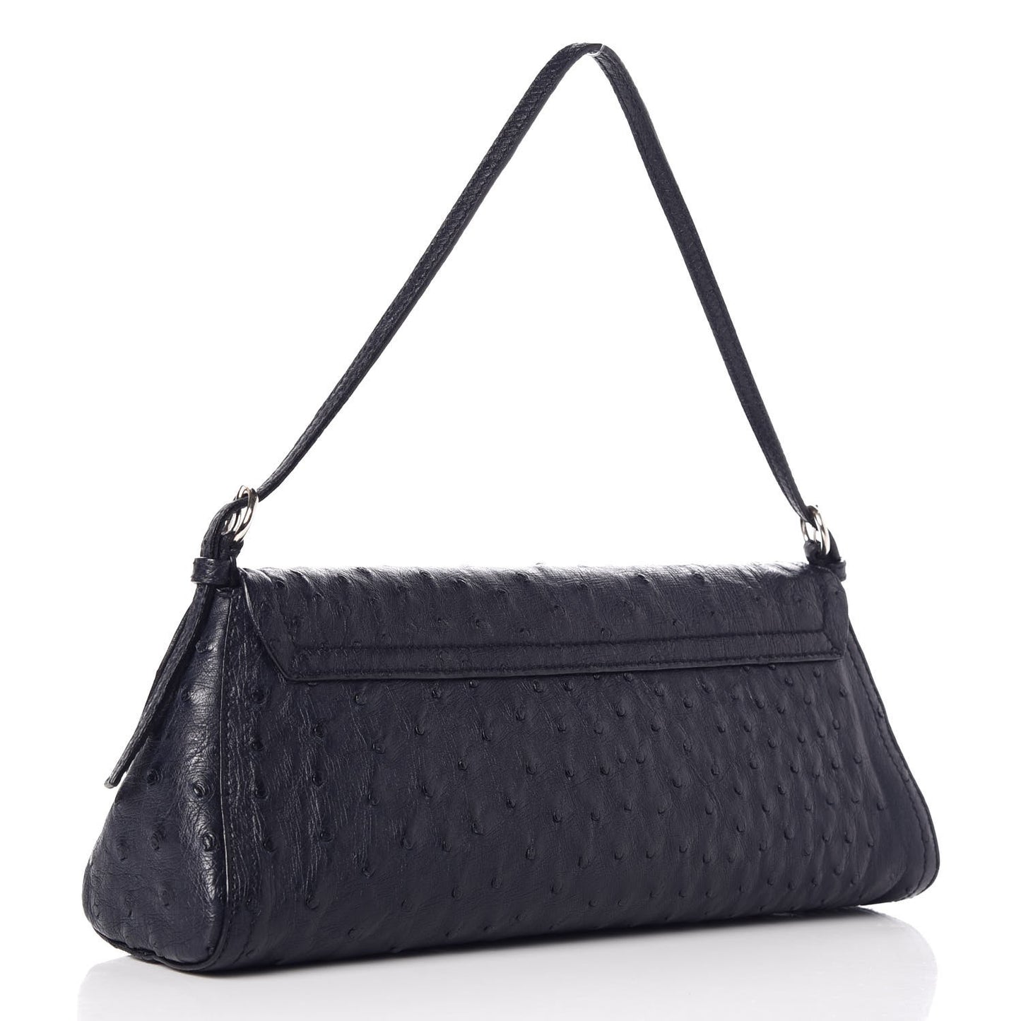 Ostrich Shoulder Bag Navy