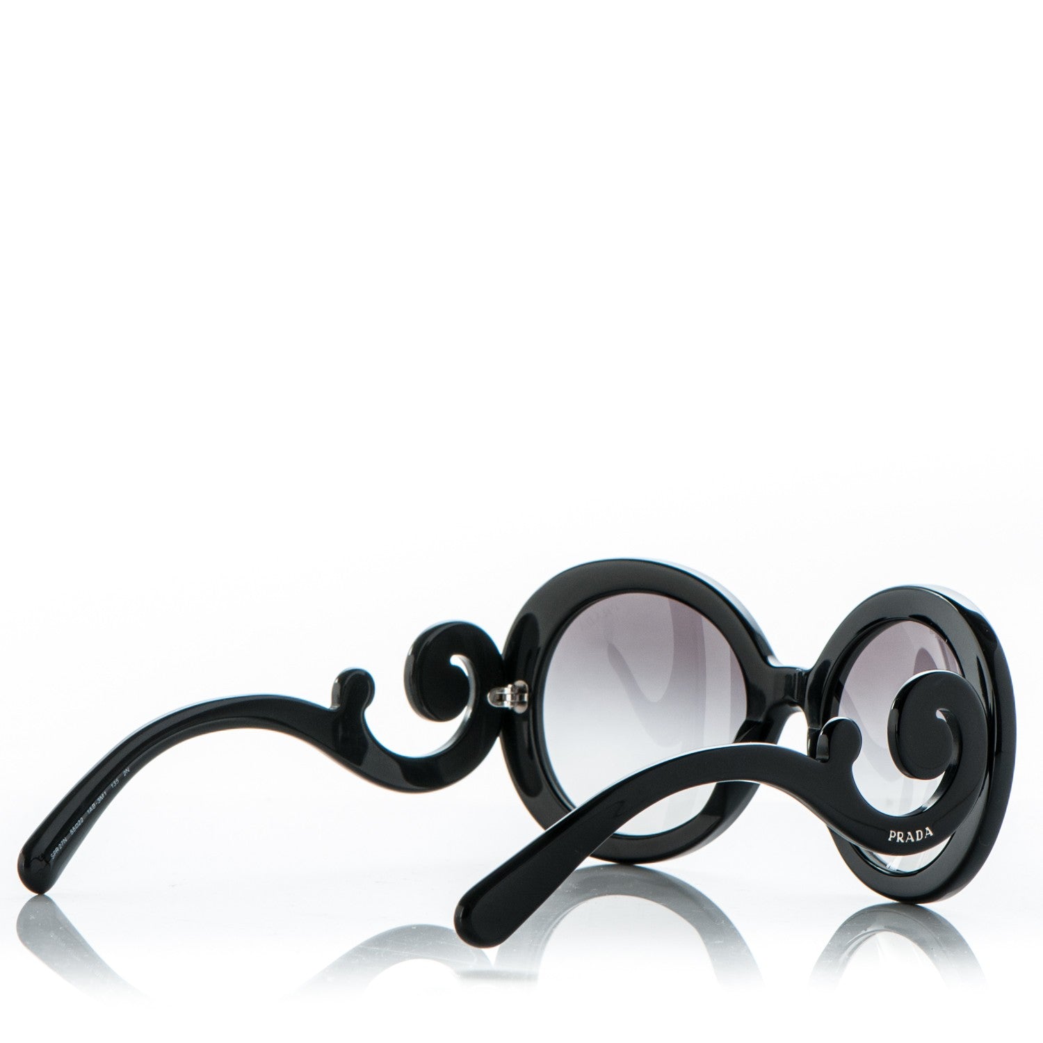 Prada Baroque Sunglasses SPR 27N Black 4 of 6