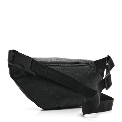 Louis Vuitton Calfskin Monogram Shadow Discovery Bumbag Black 3 of 8