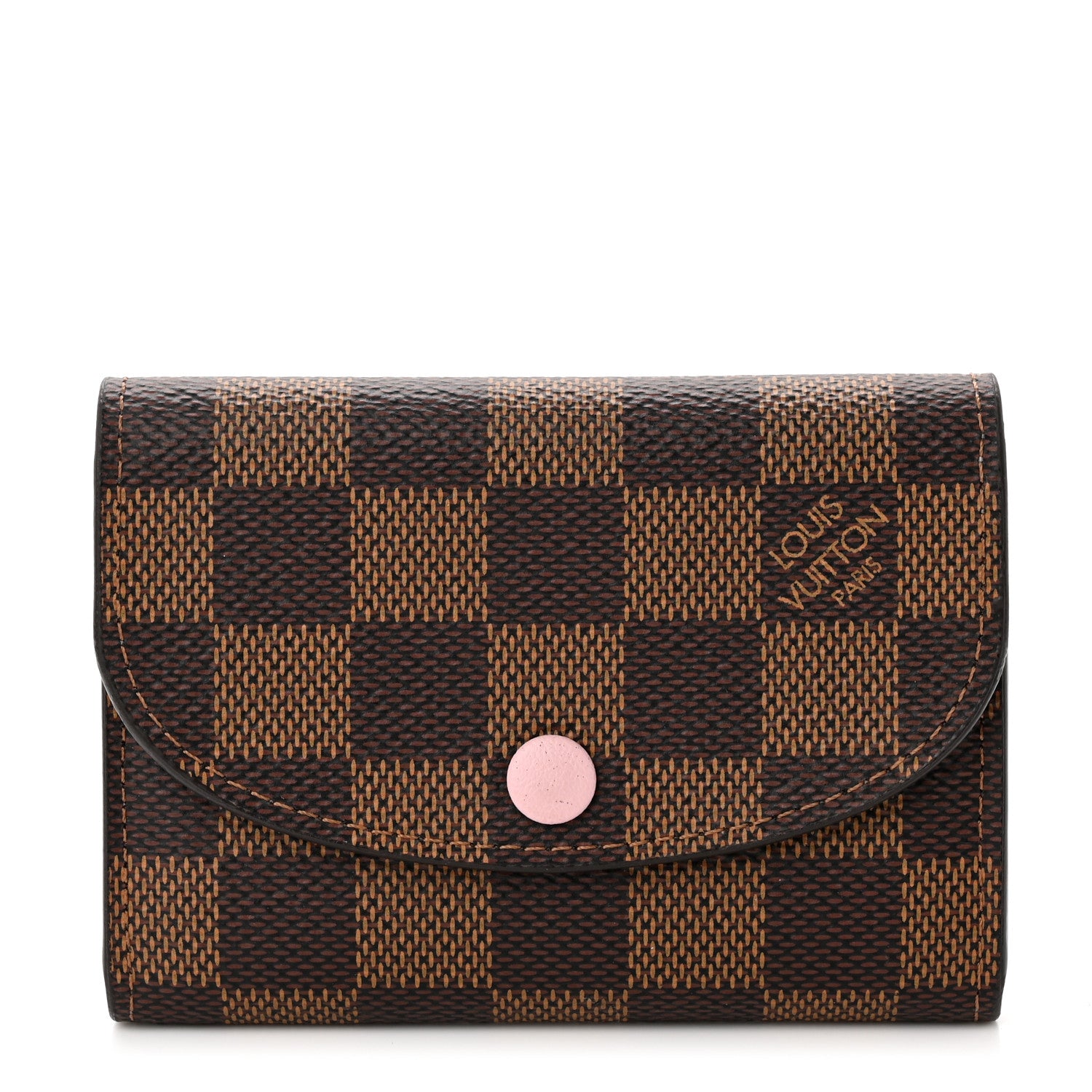 Louis Vuitton Damier Ebene Rosalie Coin Purse Rose Ballerine 1 of 6