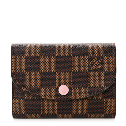 Louis Vuitton Damier Ebene Rosalie Coin Purse Rose Ballerine 1 of 6