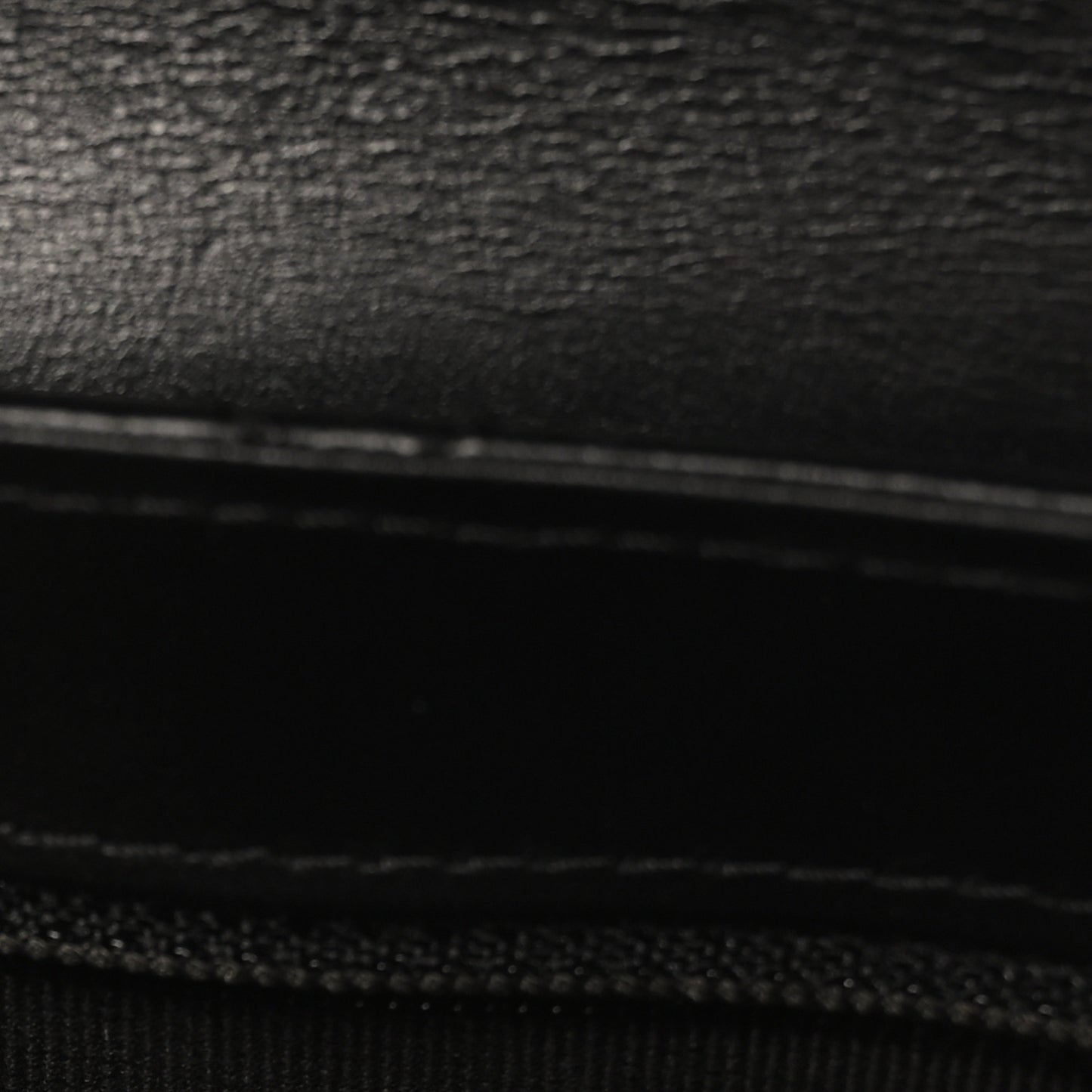 Shiny Aged Calfskin Quilted Nano Kelly Shopper Black