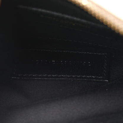 Saint Laurent Grain De Poudre Chevron Monogram Bill Pouch Dark Beige 7 of 9