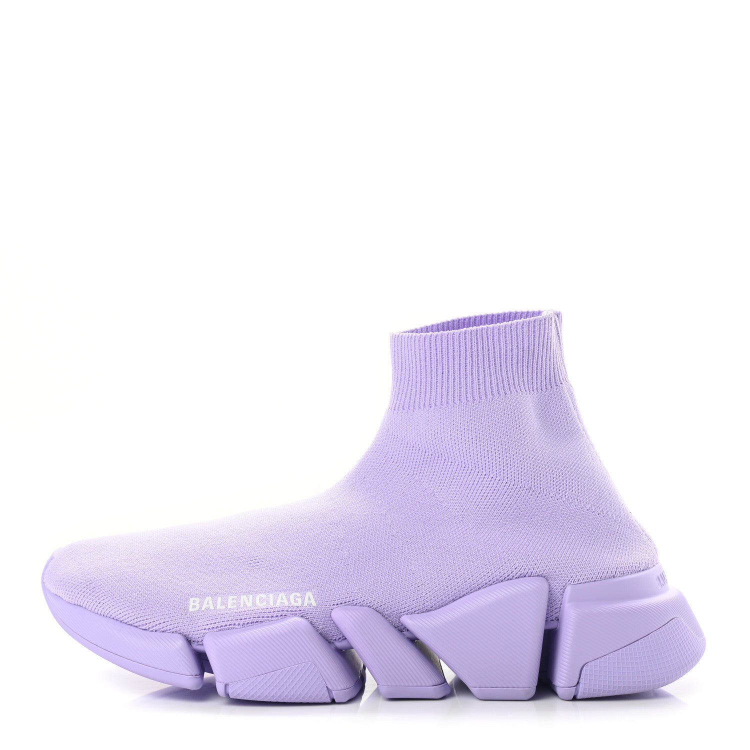 Balenciaga Technical 3D Recycled Knit Womens Speed 2.0 Sneakers 37 Monocolor Lilla 1 of 10