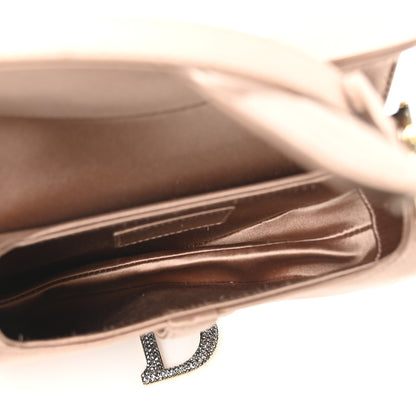 Christian Dior Satin Crystal Mini Saddle Bag Powder Beige 8 of 17