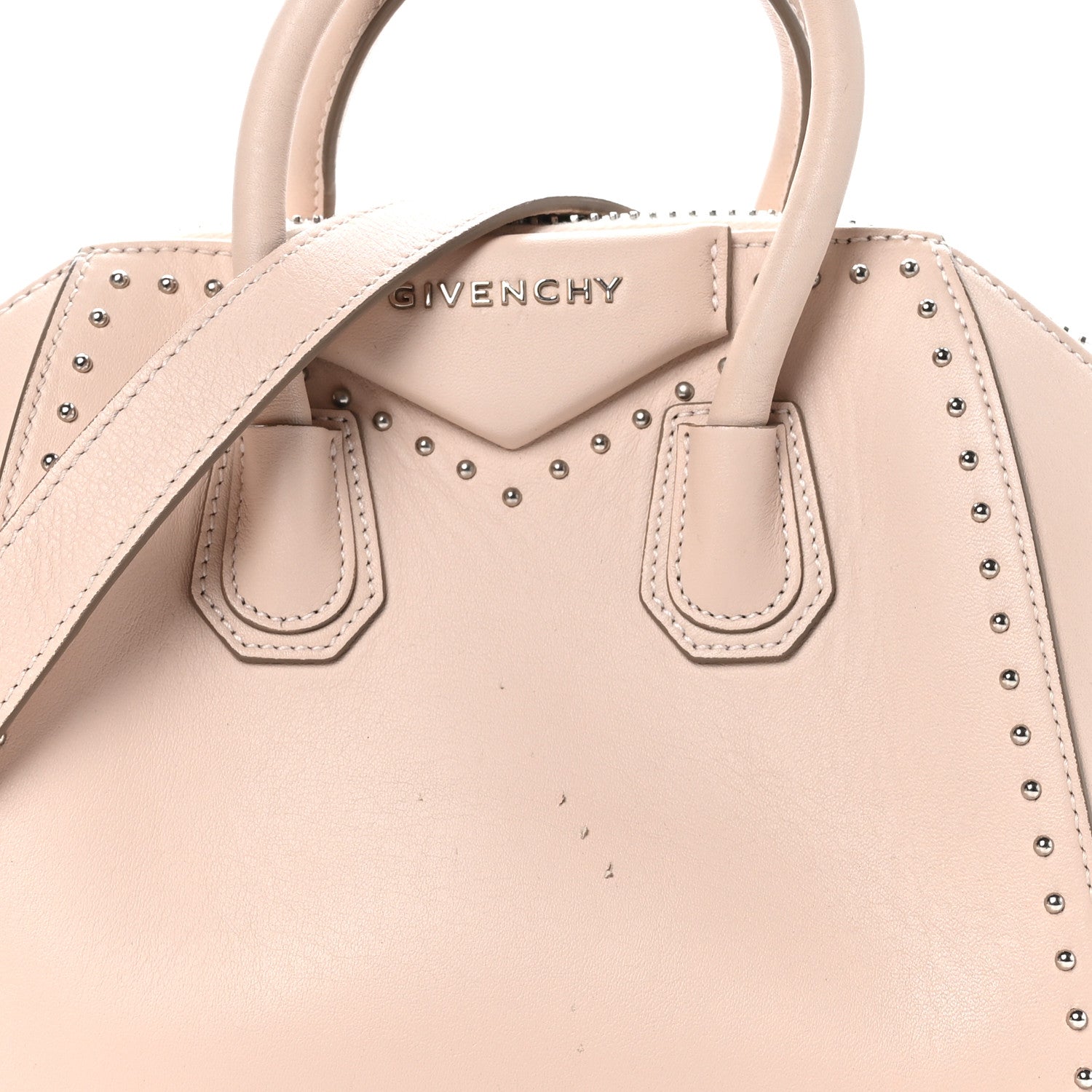 Givenchy Calfskin Small Studded Antigona Beige Buff 8 of 12