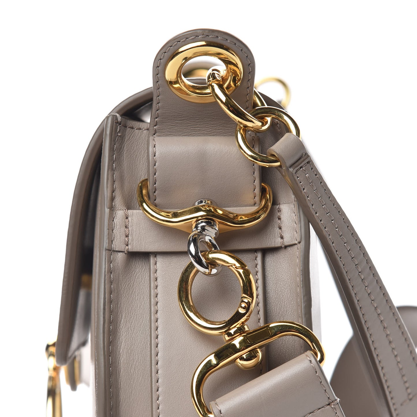 Calfskin Large Tess Bag Motty Grey