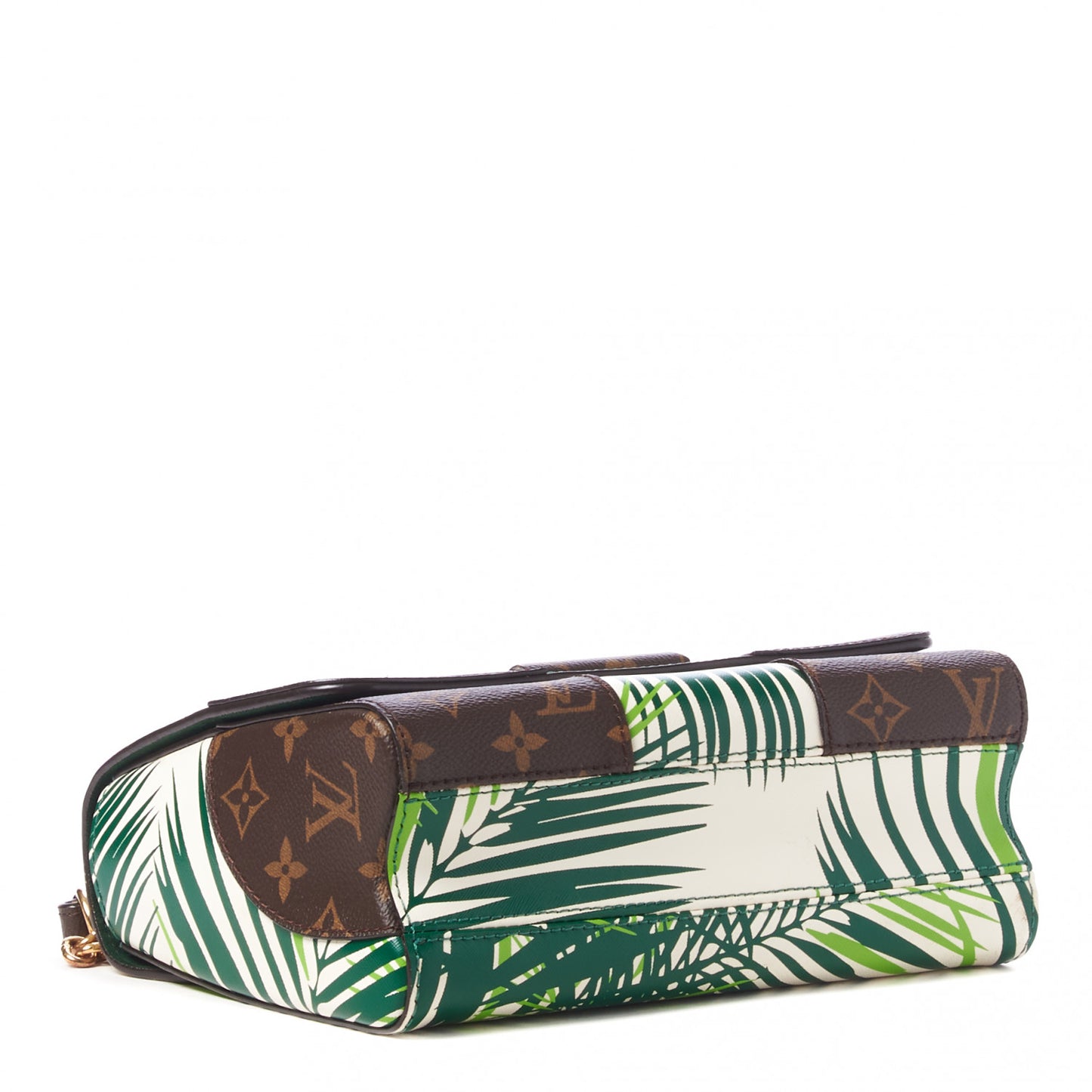 Monogram Palm Twist Shoulder Bag MM Vert White