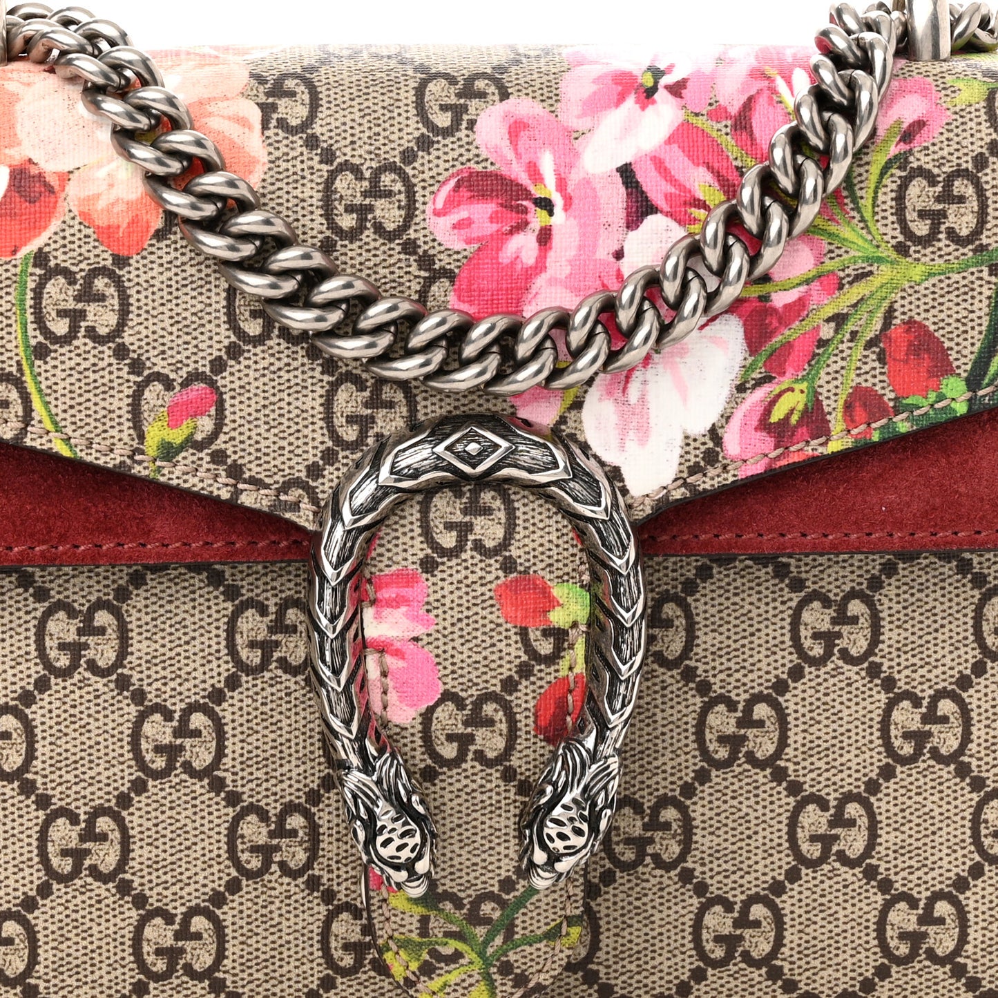 GG Supreme Monogram Blooms Mini Dionysus Shoulder Bag Beige Multicolor Dry Rose