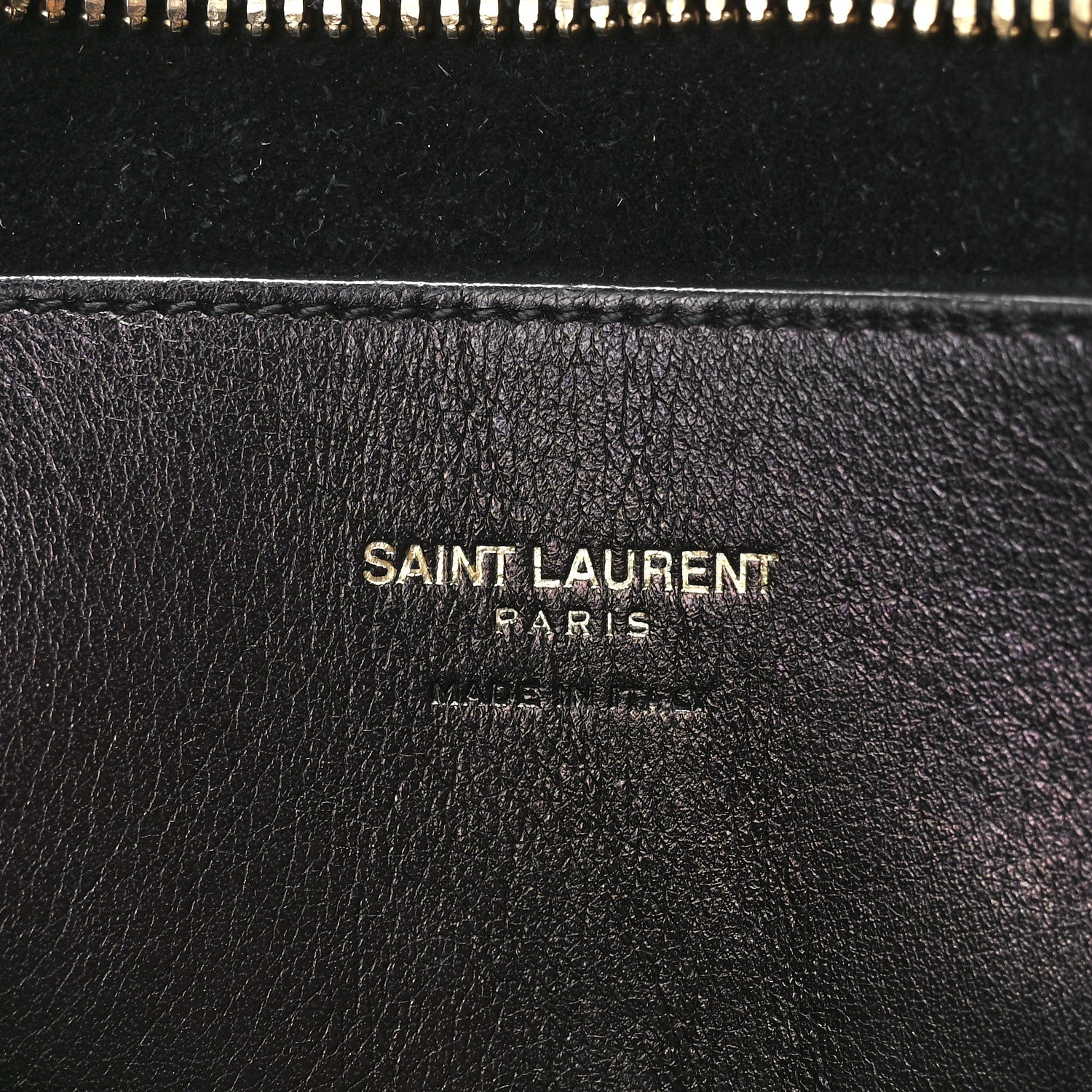 Saint Laurent Calfskin Monogram Baby Cabas Black 5 of 12