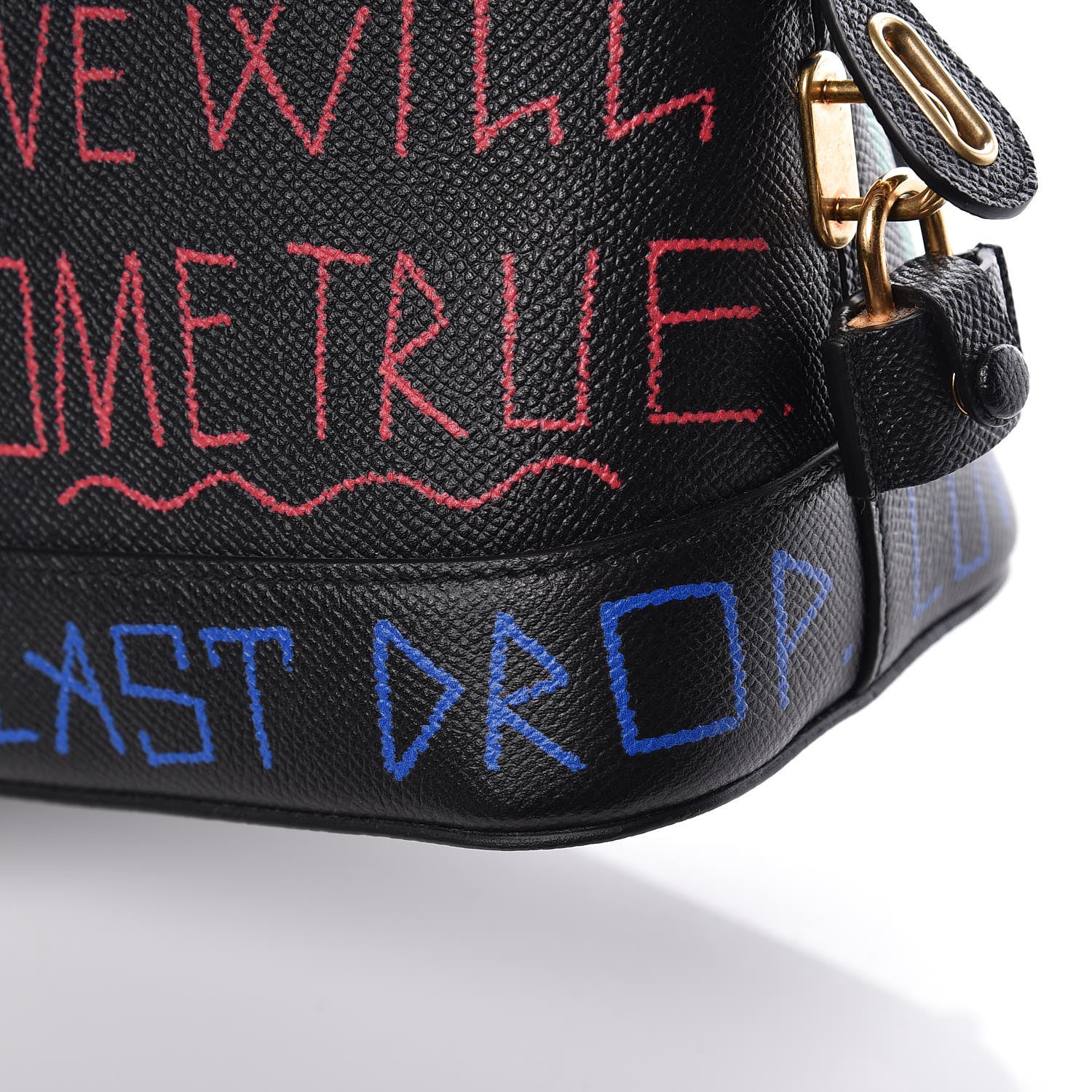 Balenciaga Signature Grained Calfskin Graffiti S Ville Top Handle Bag Black Multicolor 16 of 17