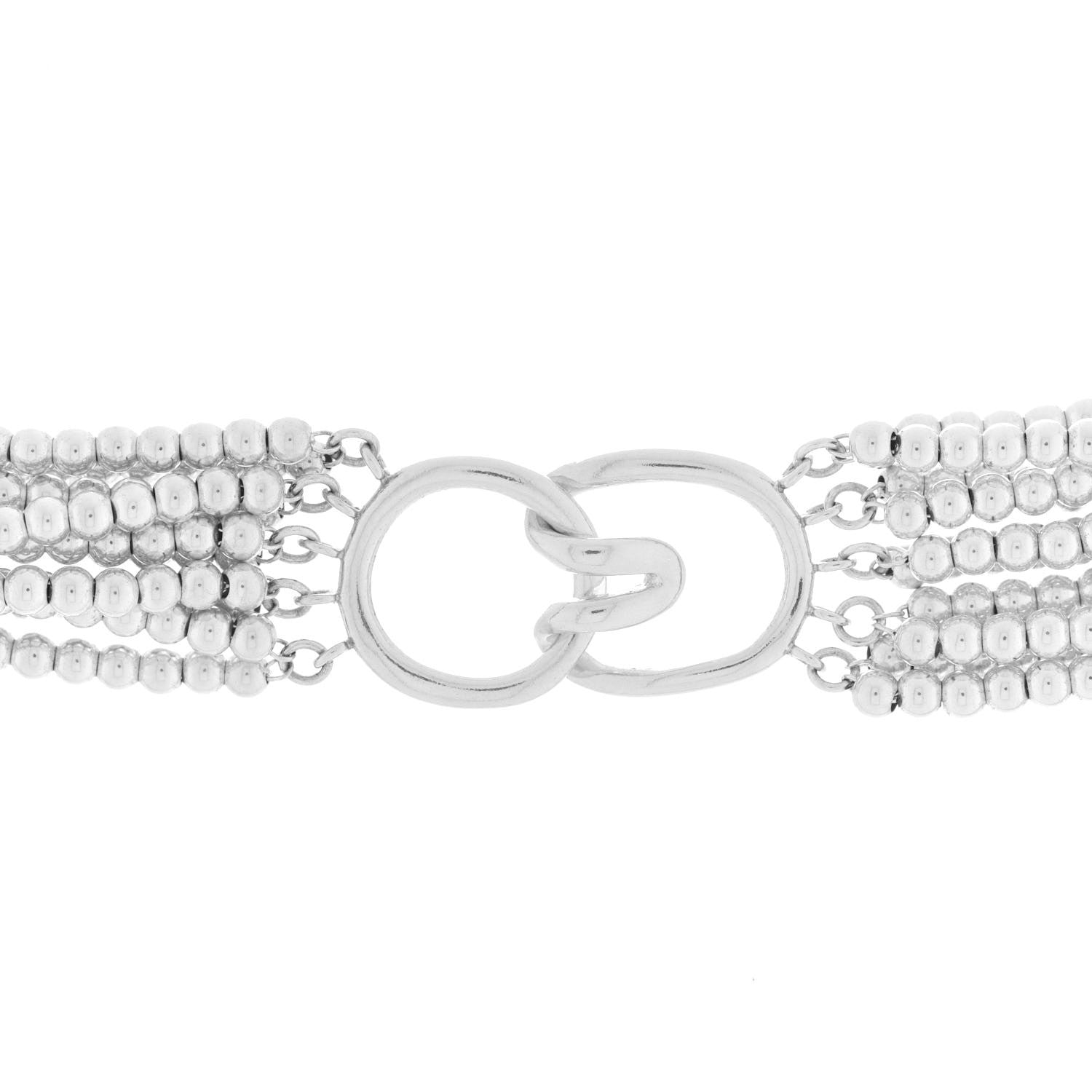 Tiffany Sterling Silver Multi Strand Bead Torsade Necklace 4 of 5