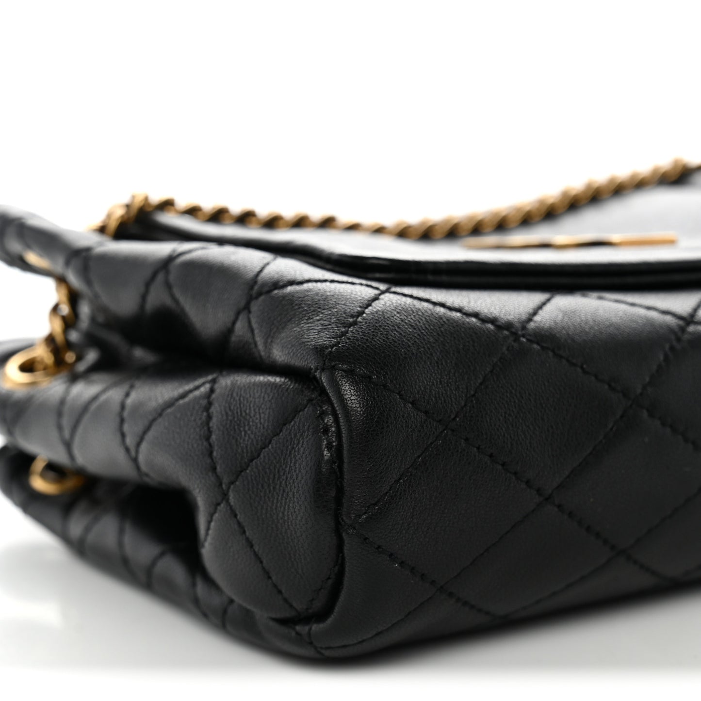 Lambskin Quilted Monogram Mini Nolita Black