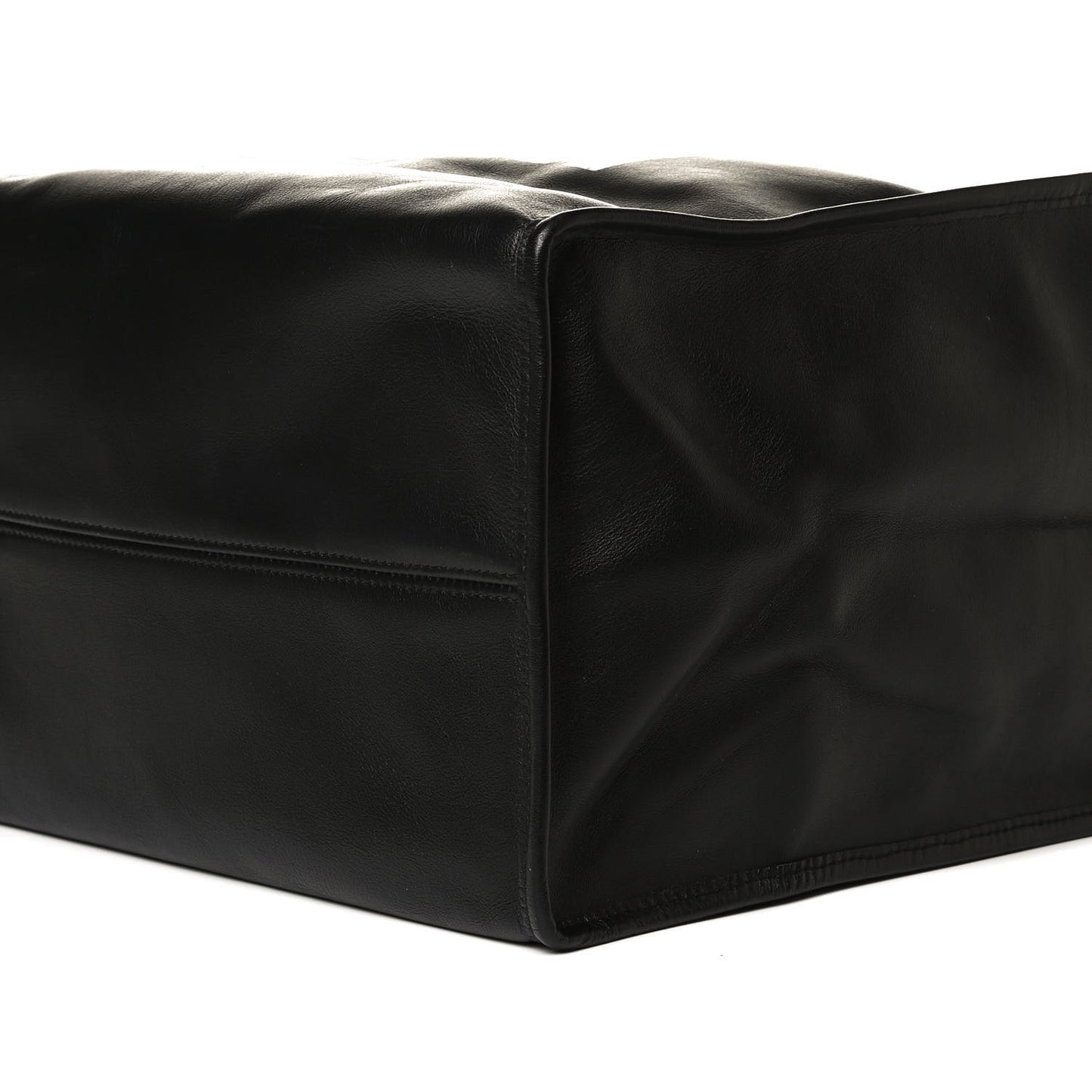 Calfskin Kittens Small Market Shopper Black