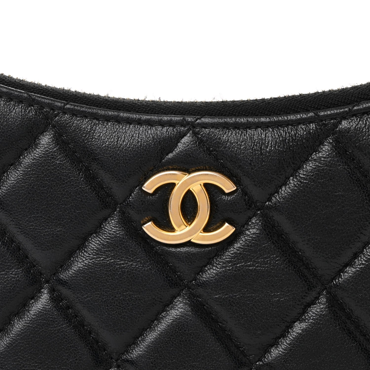 Chanel Shiny Crumpled Lambskin Quilted Trendy Chain Around Hobo Black 8 of 11