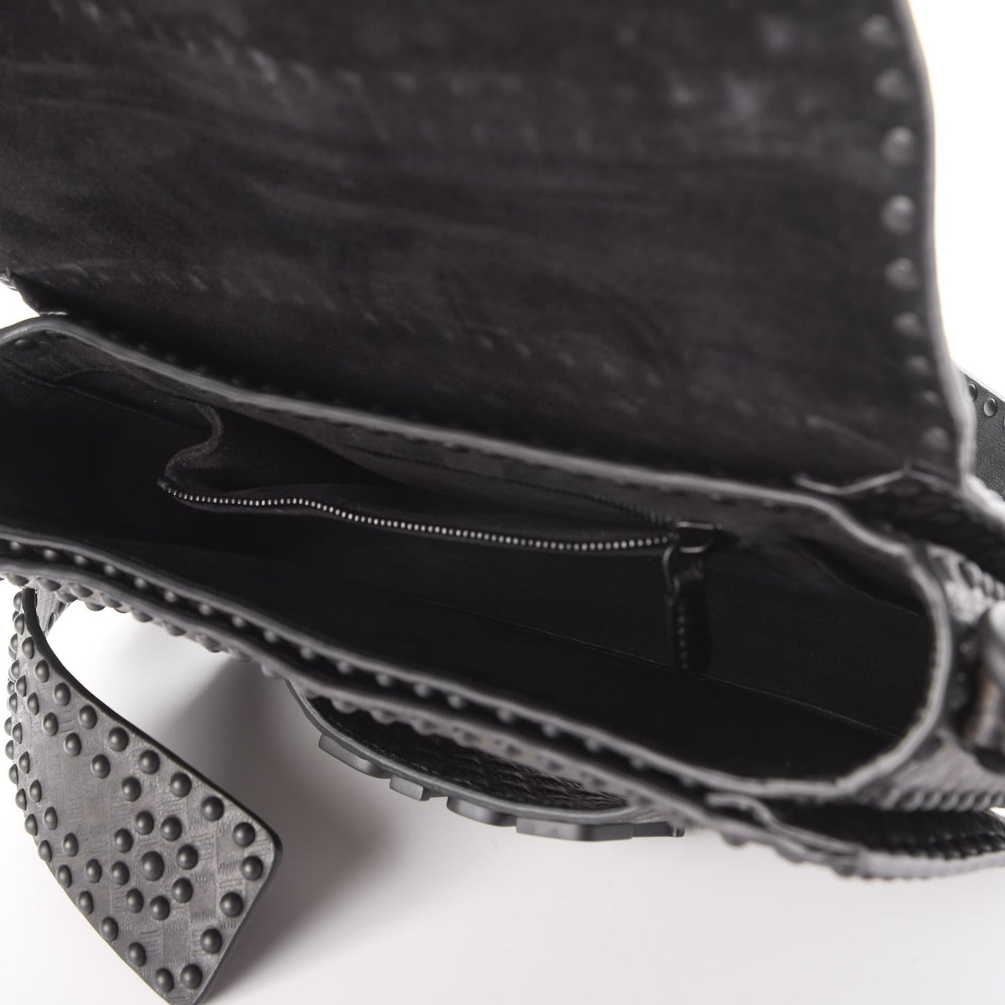Calfskin Studded Dio(r)evolution Flap Bag Black