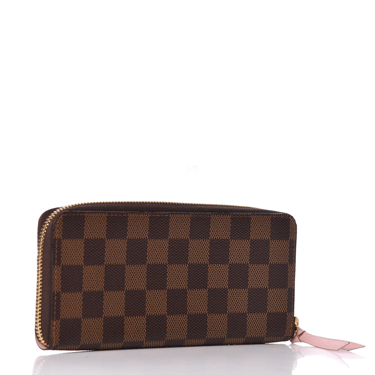 Damier Ebene Clemence Wallet Rose Ballerine