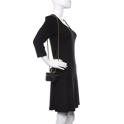 Chanel Caviar Quilted Mini Top Handle Vanity With Chain Black 2 of 10