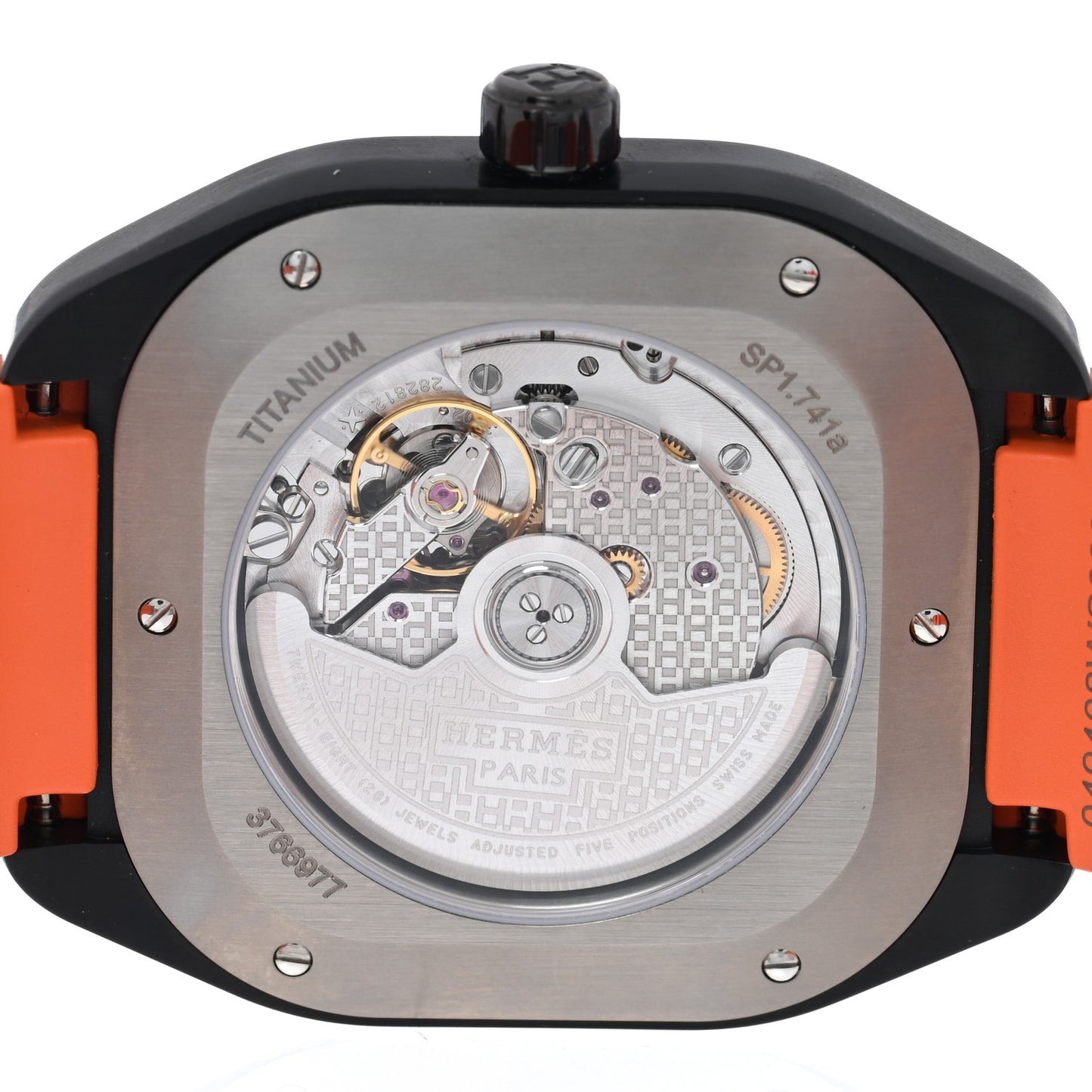 DLC Coated Titanium Rubber 39mm H08 Automatic Watch Orange