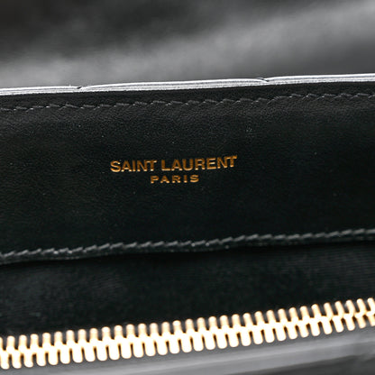 Saint Laurent Calfskin Y Quilted Monogram Small Loulou Chain Satchel Black 6 of 9