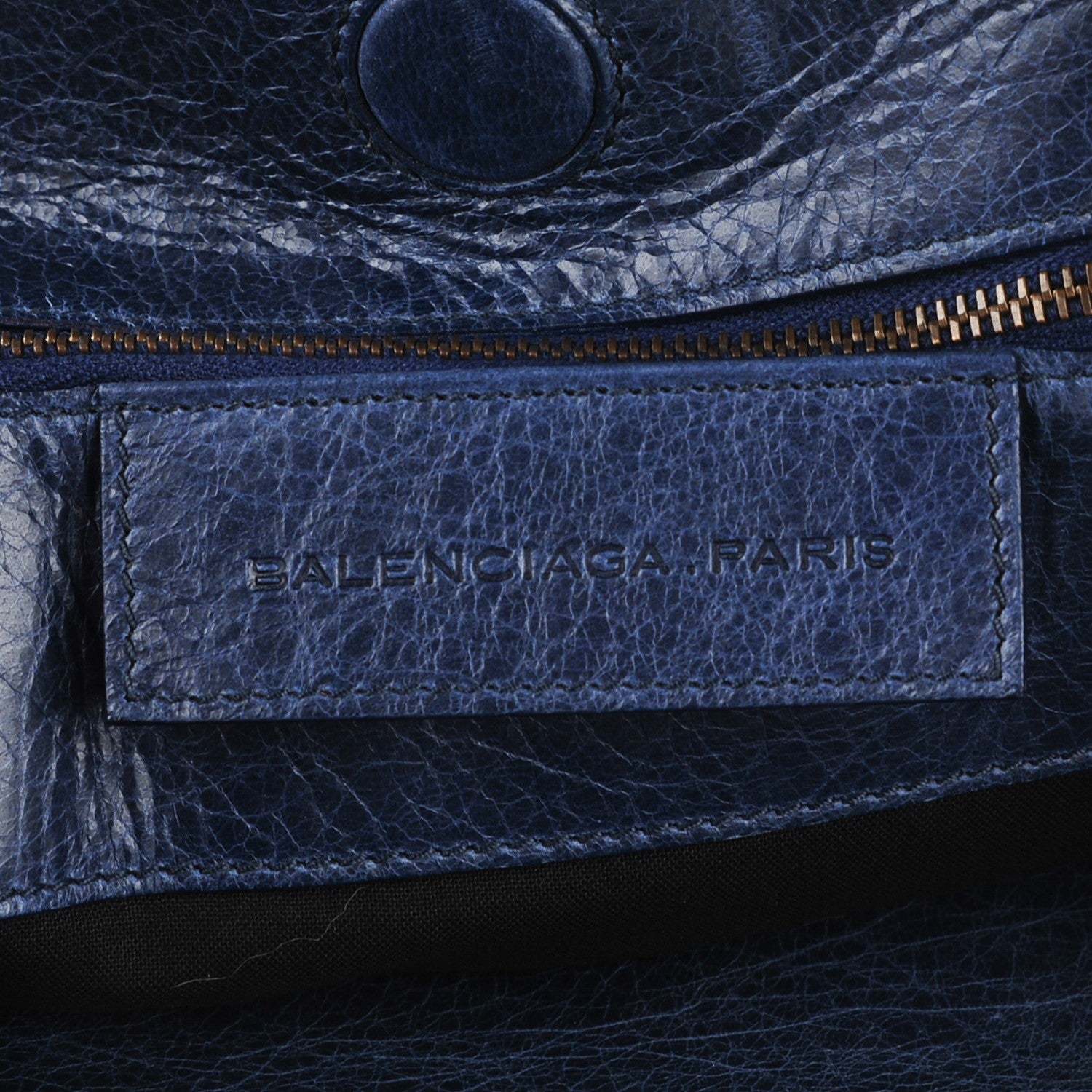 Balenciaga Agneau Classic Hardware S Sunday Tote Bleu Roi 7 of 10