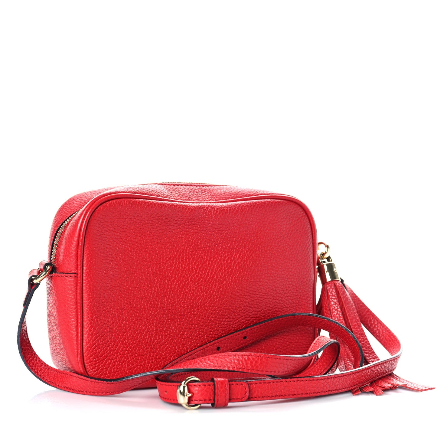 Pebbled Calfskin Small Soho Disco Bag Tabasco Red