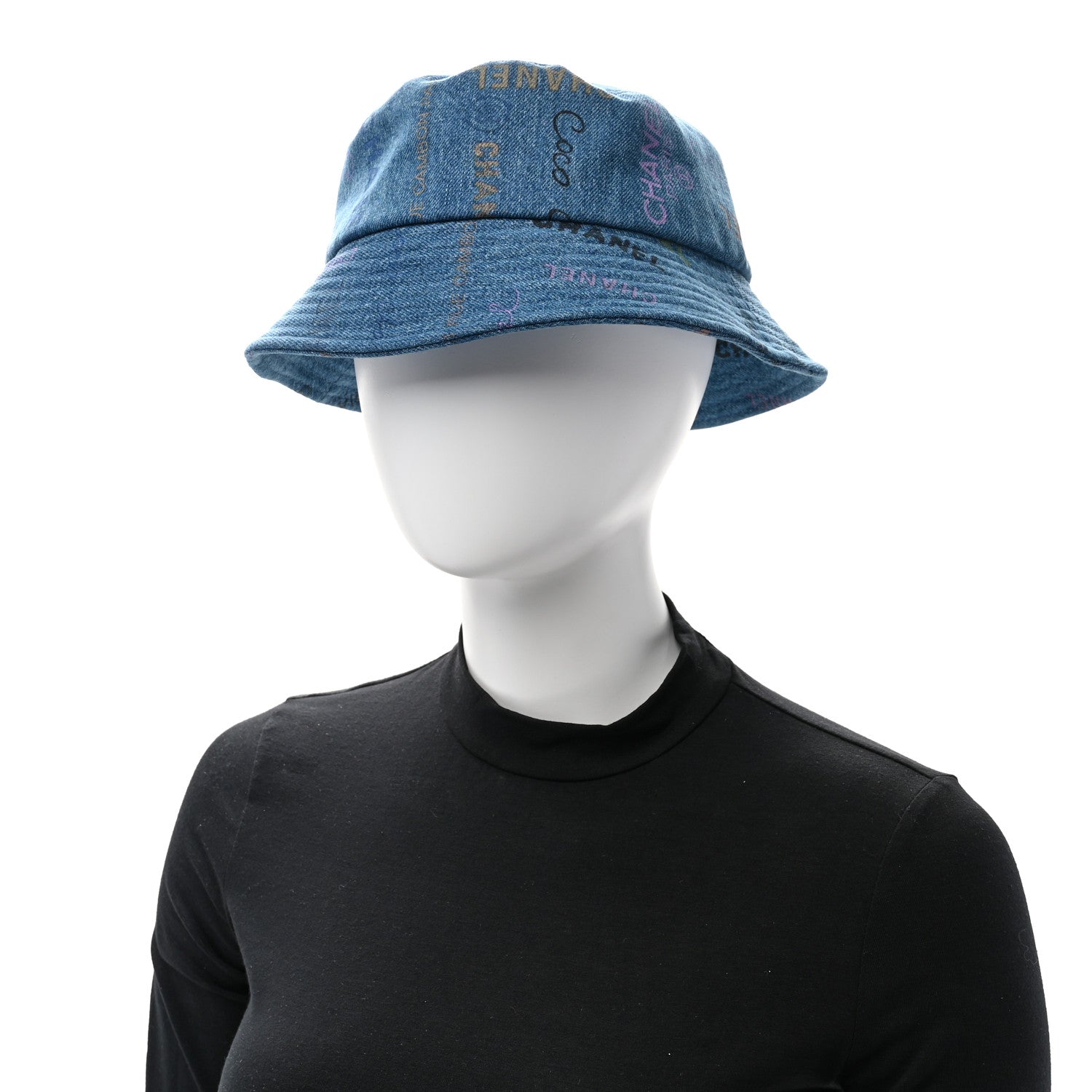 Chanel Denim Mood Cloche Bucket Hat L Blue 2 of 9