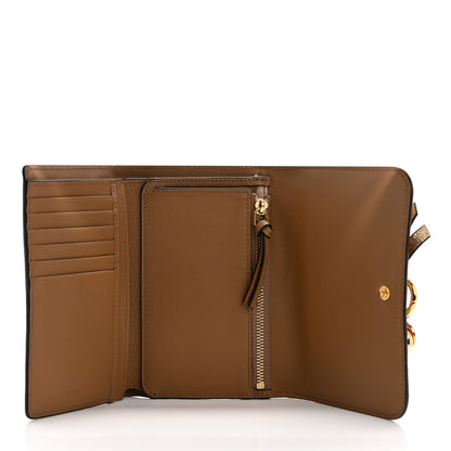 Chloe Metallic Calfskin Alphabet Trifold Wallet Gold 5 of 8