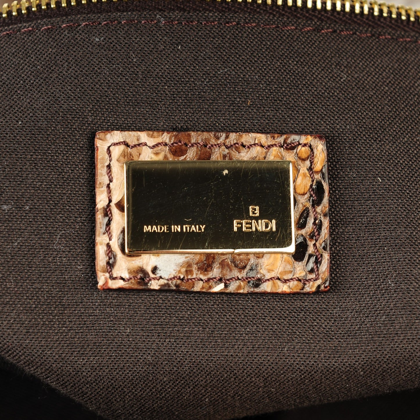 Python Twins Tote Brown