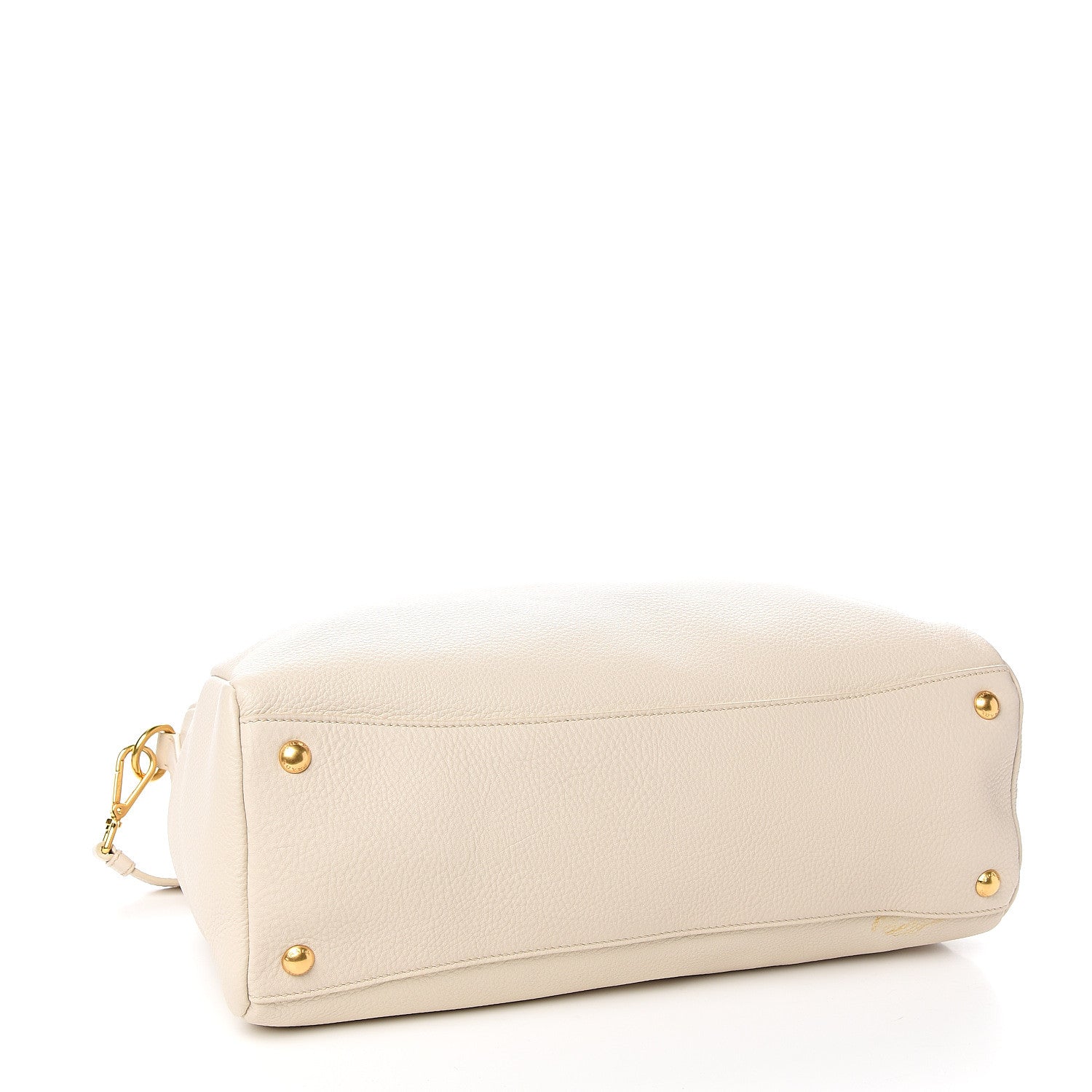 Prada Vitello Daino Top Handle Zip Tote Talco 3 of 11