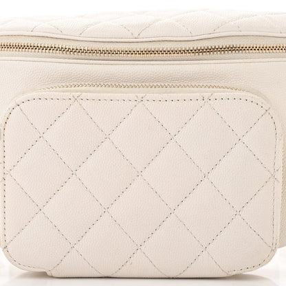 Chanel Caviar Quilted Business Affinity Waist Belt Bag White 8 of 11