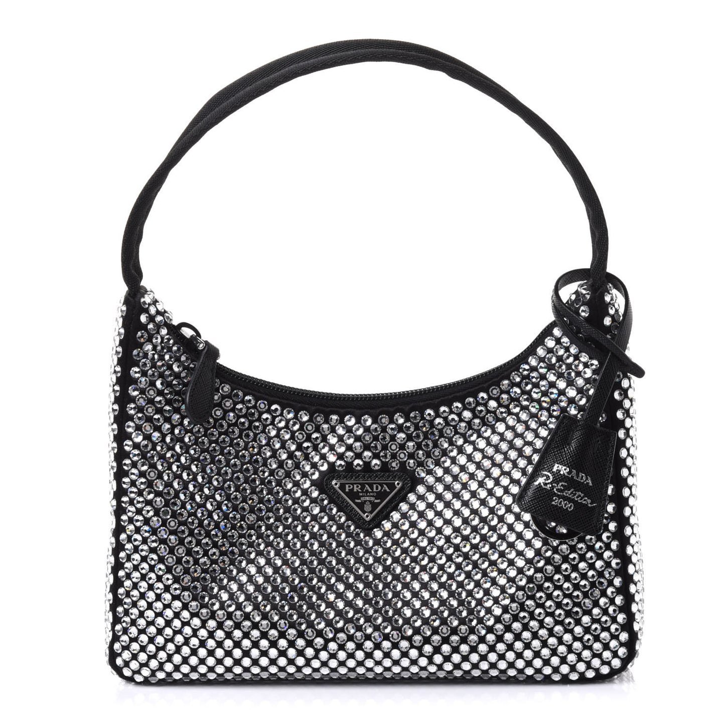 Satin Crystal Mini Re-Edition 2000 Bag Cristal