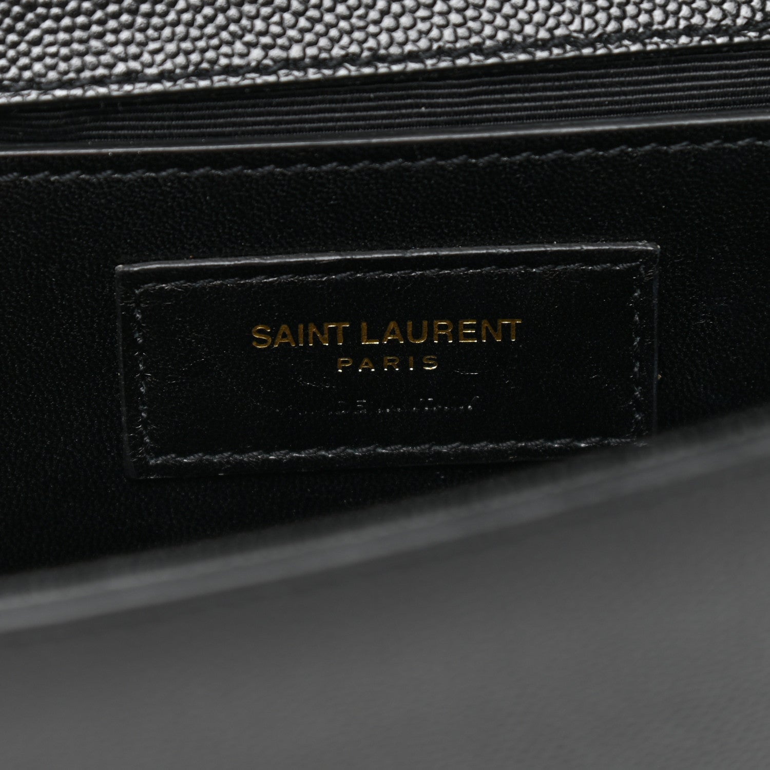 Saint Laurent Grain De Poudre Monogram Cassandre Clutch Black 6 of 8