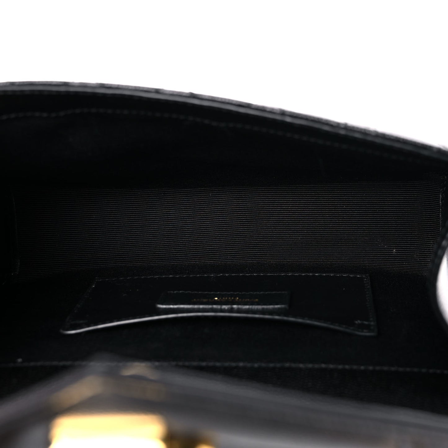 Grain De Poudre Textured Mixed Matelasse Triquilt Small Monogram Satchel Black