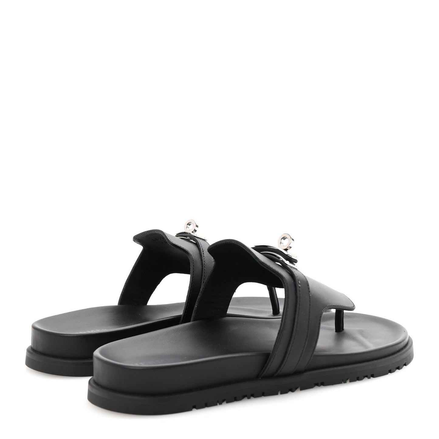 Calfskin Womens Empire Sandals 40 Black