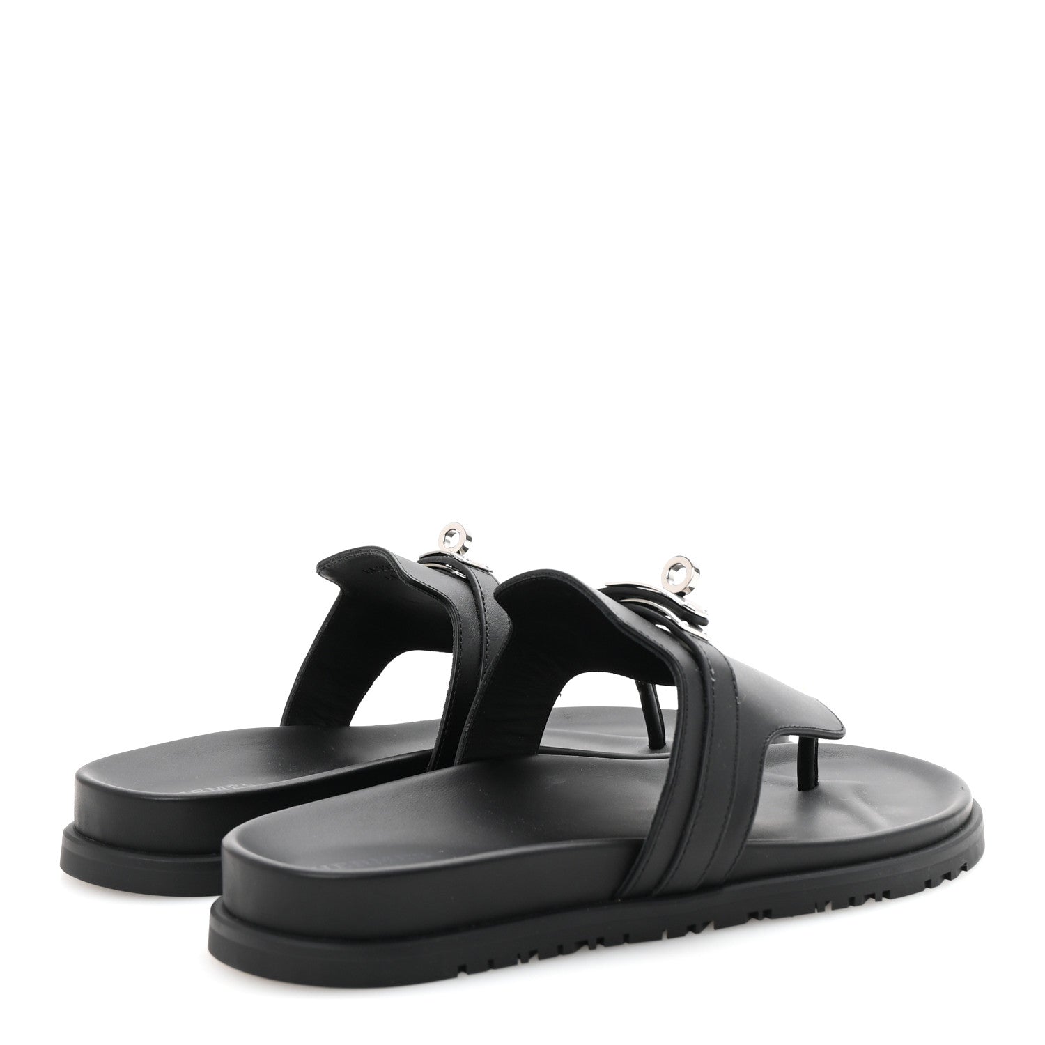 Hermes Calfskin Womens Empire Sandals 40 Black 5 of 10