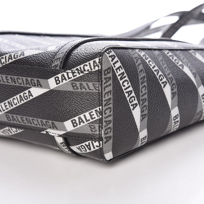 Balenciaga Coated Canvas Losange Monogram Mini Tote Black Grey 8 of 8