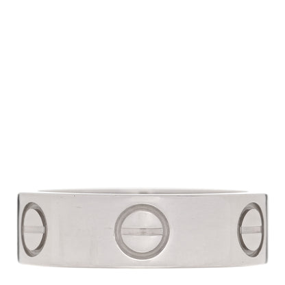Cartier 18K White Gold 5.5mm LOVE Ring 49 4.75 1 of 4