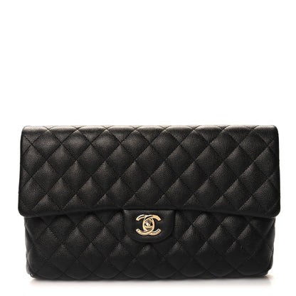 Chanel Caviar Quilted Flap Clutch Black 1 of 11