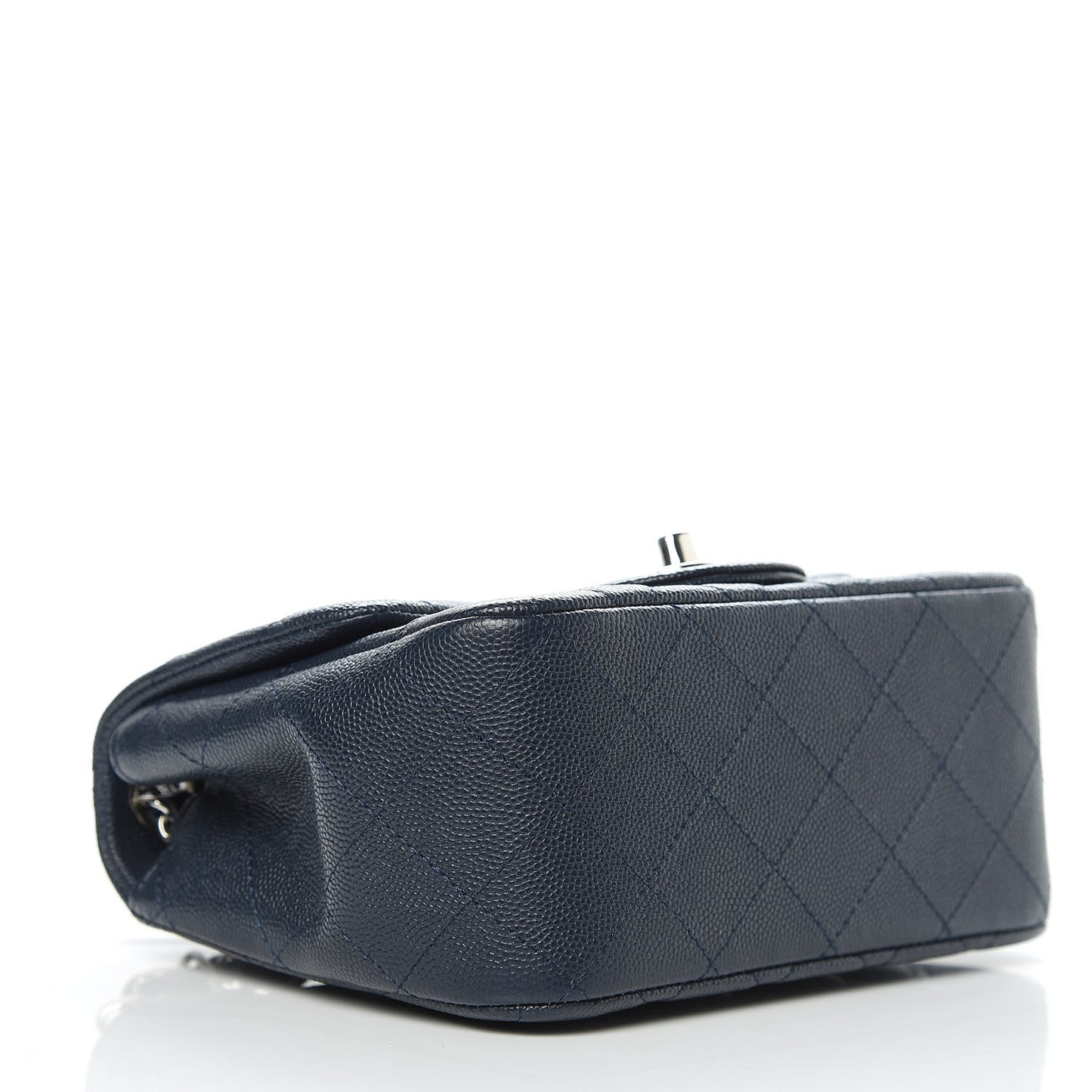 Caviar Quilted Mini Square Flap Navy