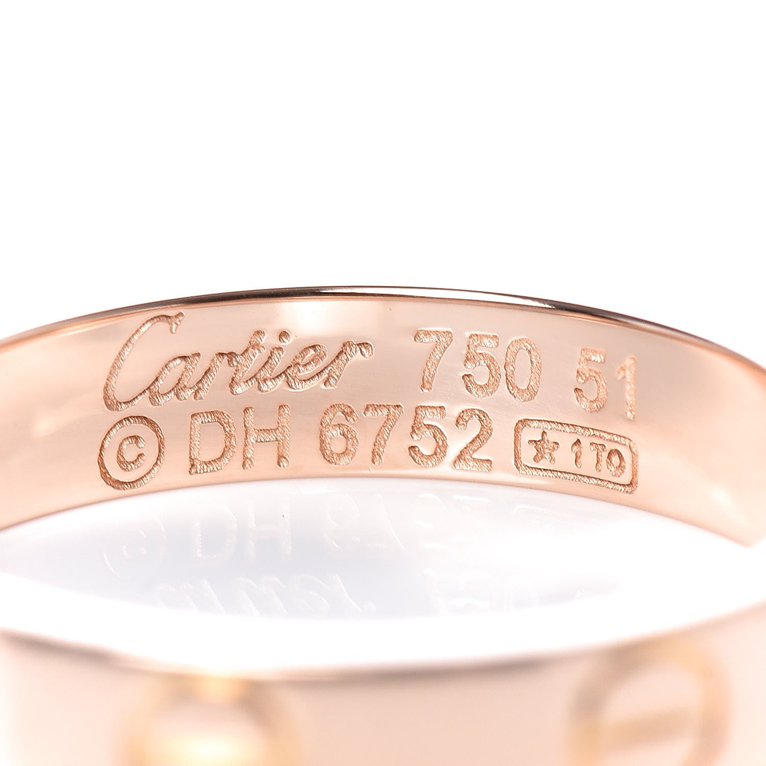 Cartier 18K Pink Gold 3.5mm LOVE Wedding Band Ring 51 5.75 4 of 4