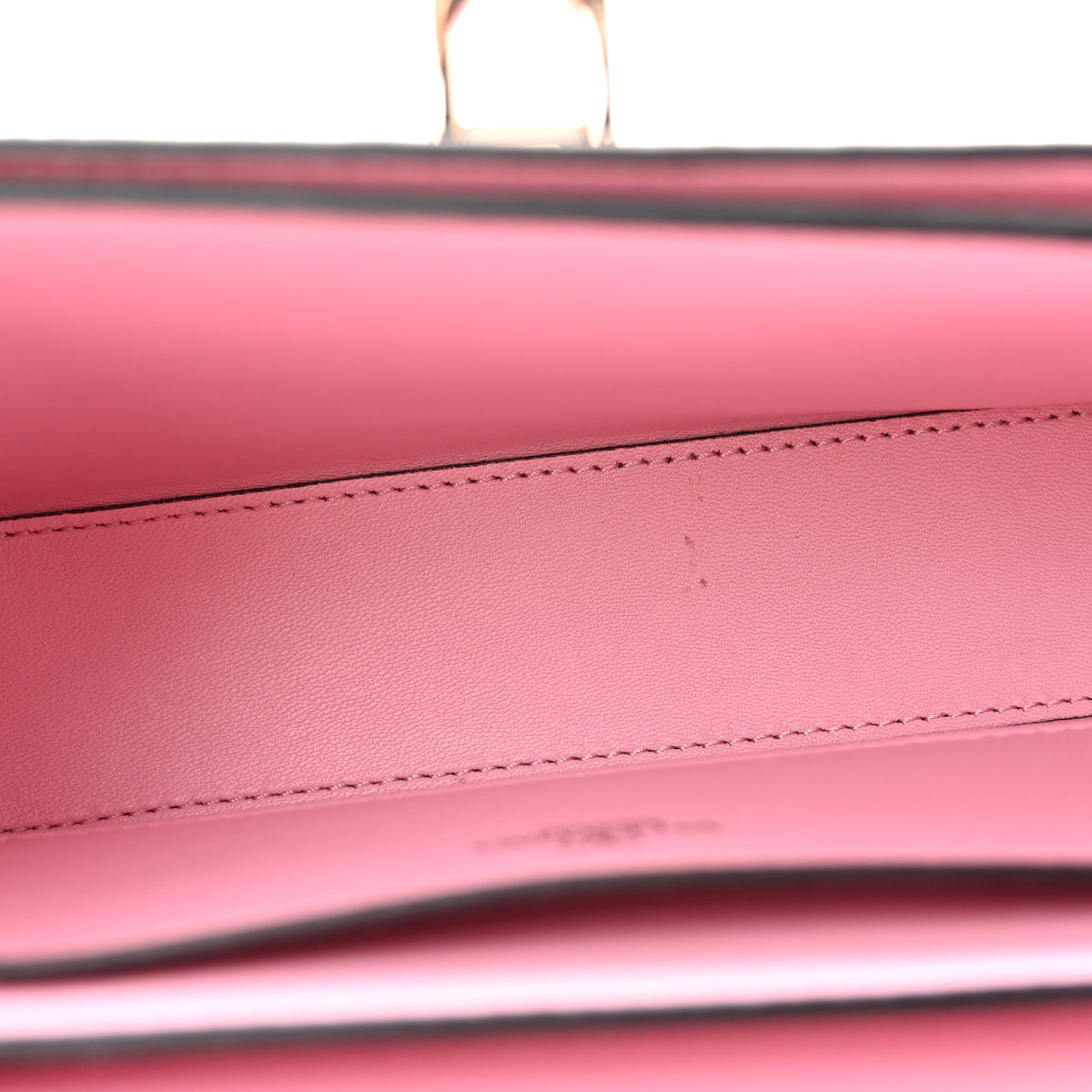 Valentino Garavani Metallic Crackle Effect Calfskin Rockstud Flip Lock Shoulder Bag Rose Cannelle 5 of 12