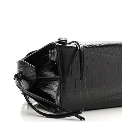 Balenciaga Semi Shiny Calfskin Crocodile Embossed Neo Classic Black Hardware S City Black 8 of 13