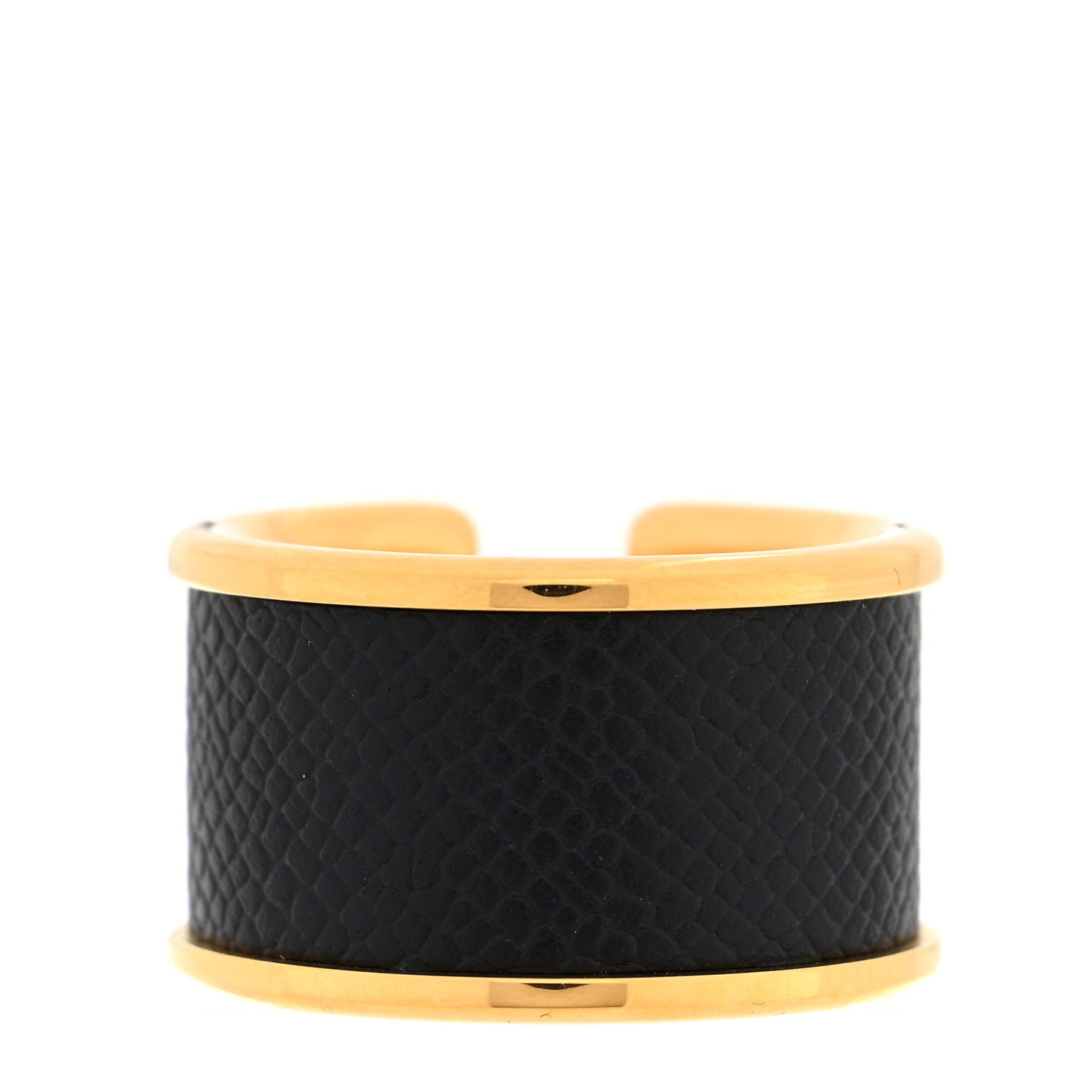 Hermes Madame Calfskin Large Olympe Ring S Black 3 of 6