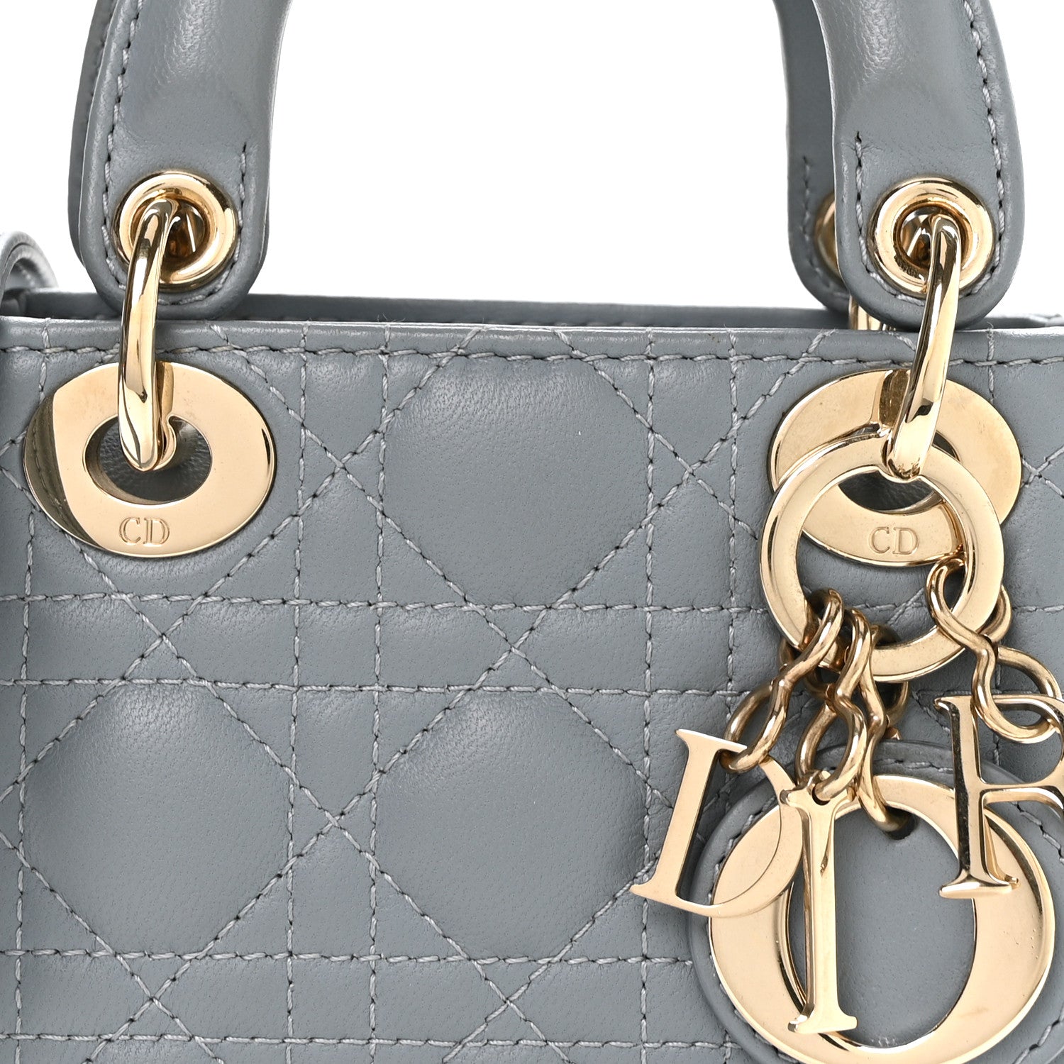 Christian Dior Lambskin Cannage Micro Lady Dior Cloud Blue 8 of 10