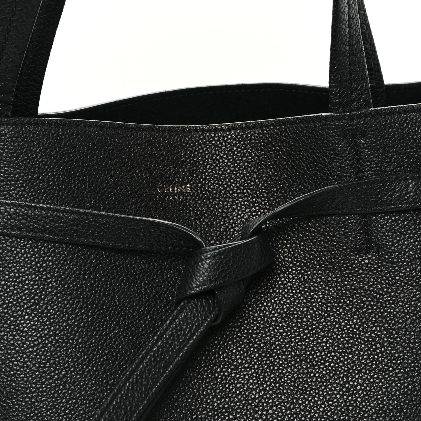 Soft Grained Calfskin Small Belt Cabas Phantom Black