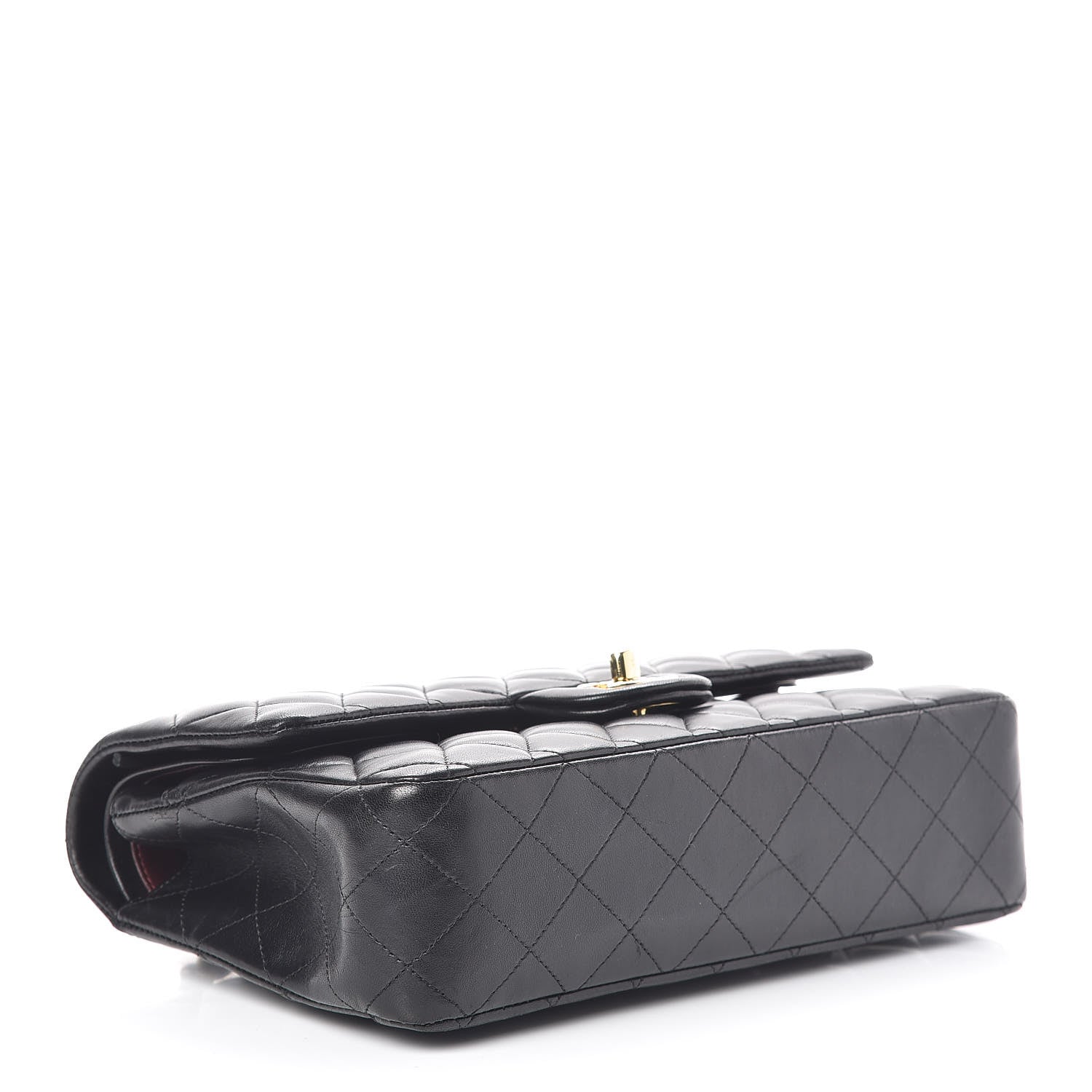 Chanel Lambskin Quilted Medium Double Flap Black 4 of 14