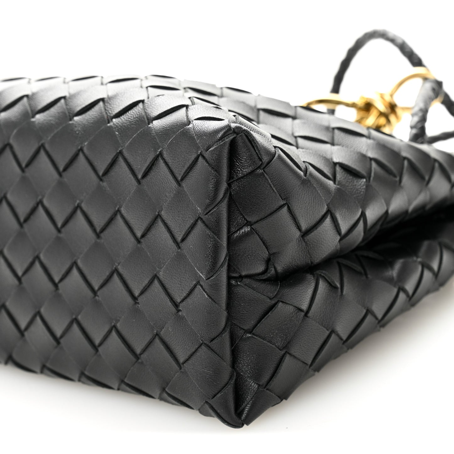 Nappa Intrecciato Small Andiamo Shoulder Bag Black