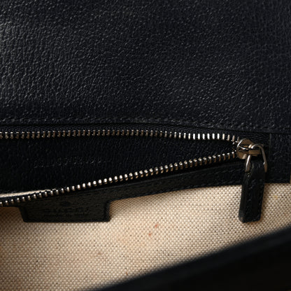 Gucci GG Supreme Monogram Textured Dollar Calfskin Web Small Ophidia Padlock Top Handle Bag Beige Blue 7 of 10