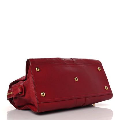 Saint Laurent Calfskin Medium Classic Y Cabas Red 3 of 14